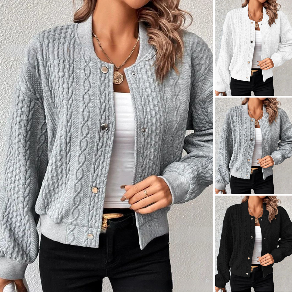 Unifarbener Cardigan mit Knopfleiste 2026
