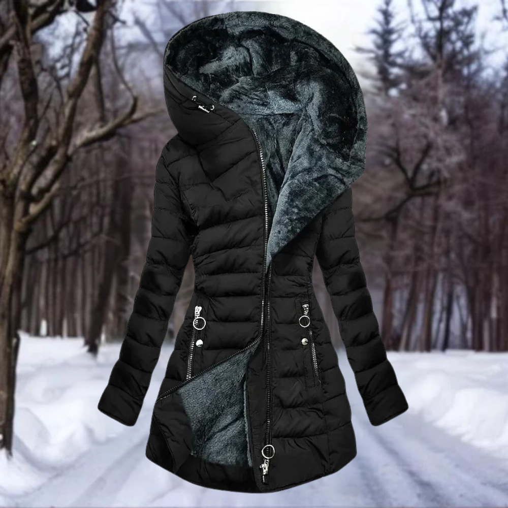 Valenzora - Elegant Plush Coat for Women