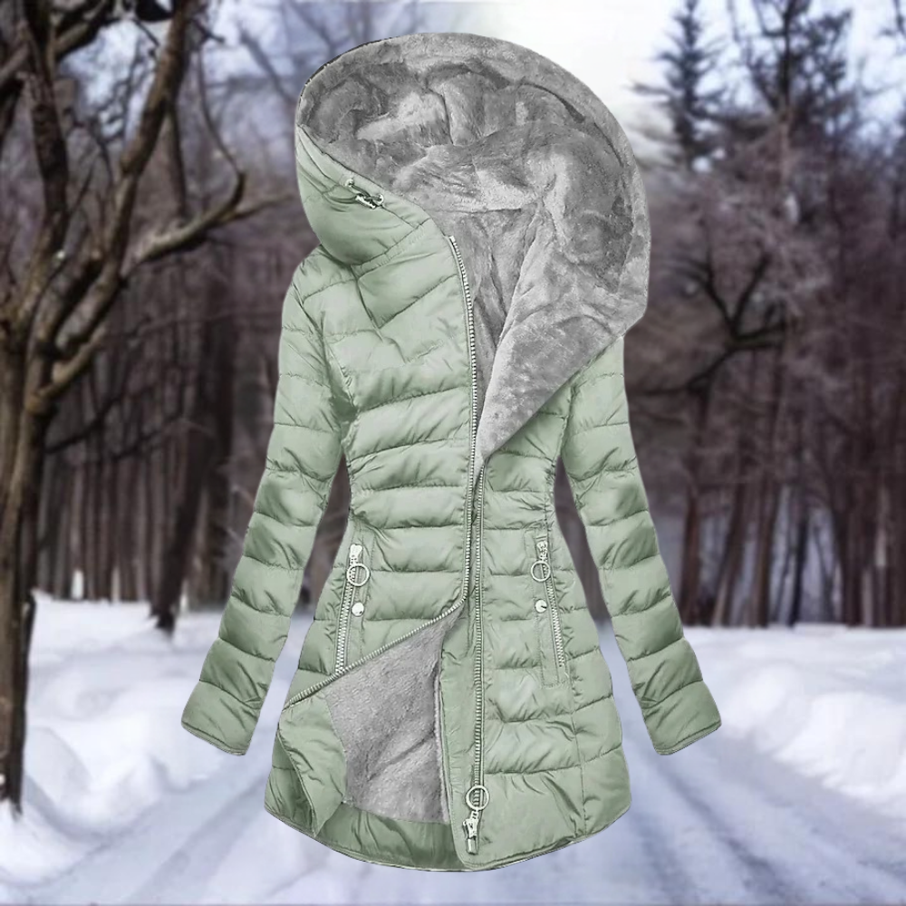 Valenzora - Elegant Plush Coat for Women