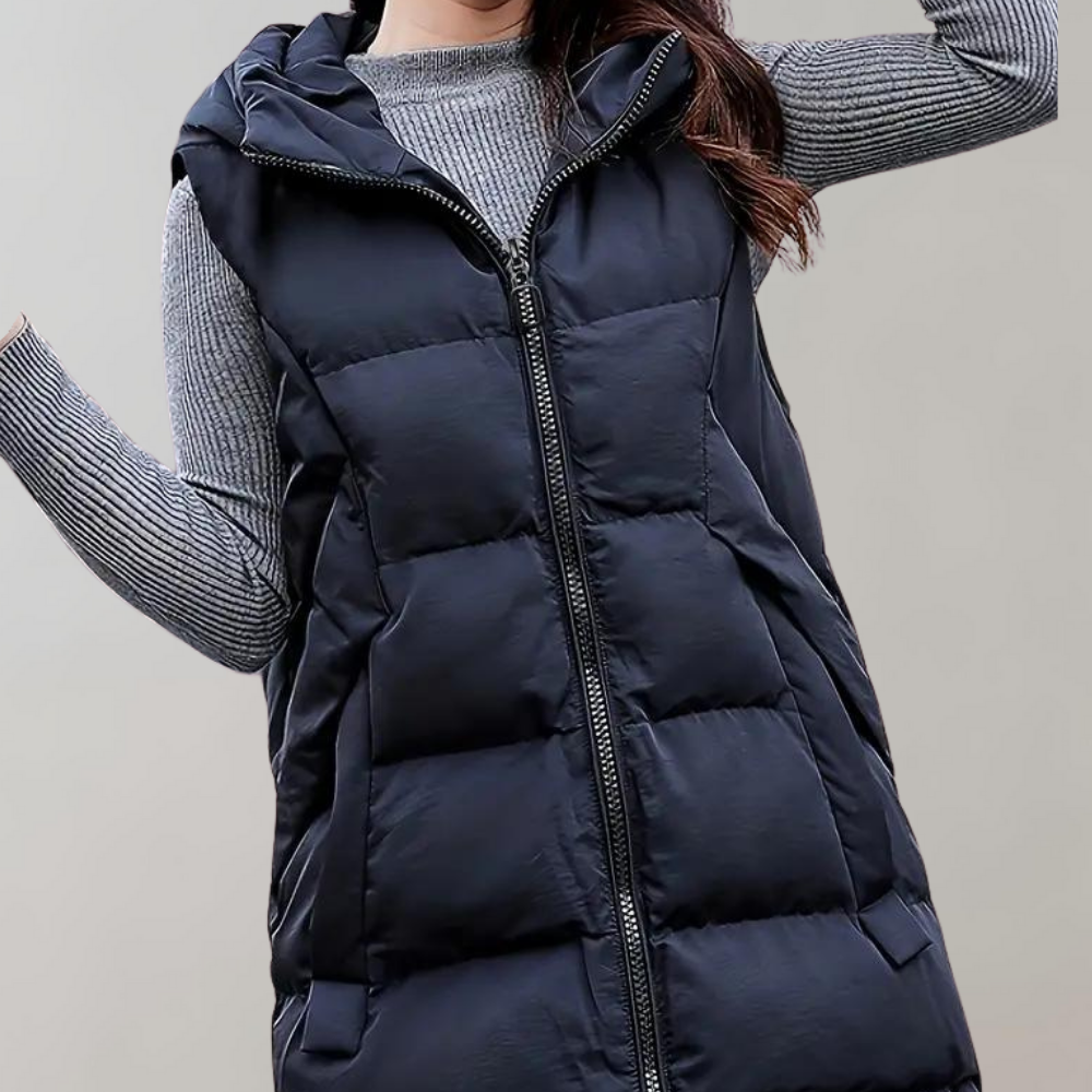 Felicie long winter jacket with hood