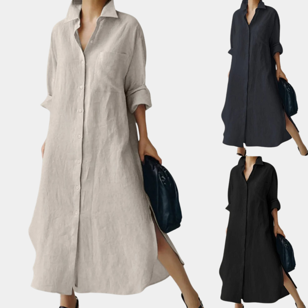 Valenzora | Bequemes Hemdblusenkleid für Damen