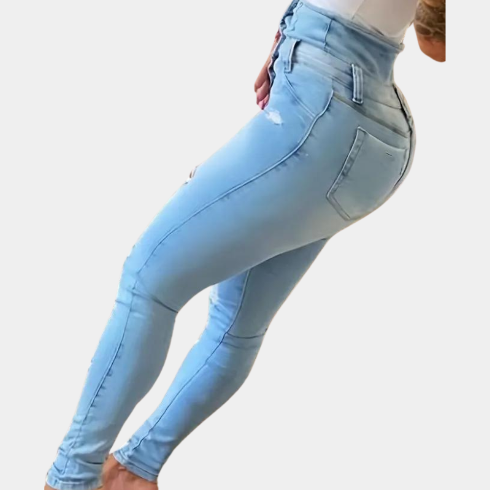 Valenzora | Ripped High Waist Jeans for Women