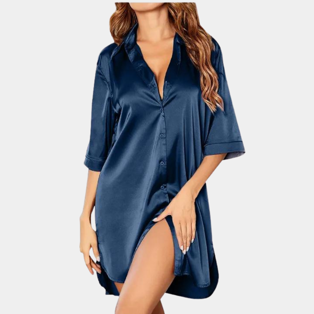 Valenzora | Satin button-up nightgown for women