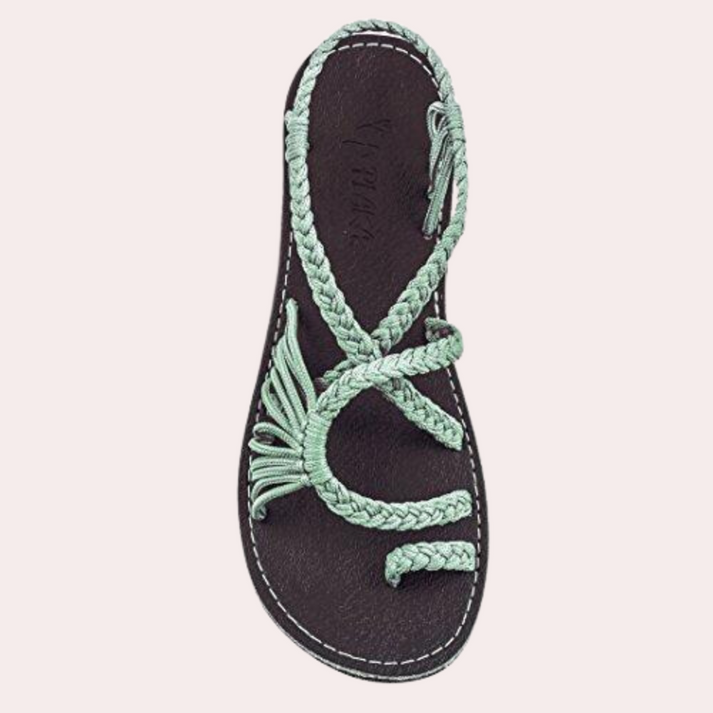 Valenzora | Lightweight flat strappy sandals with an open toe design for comfort