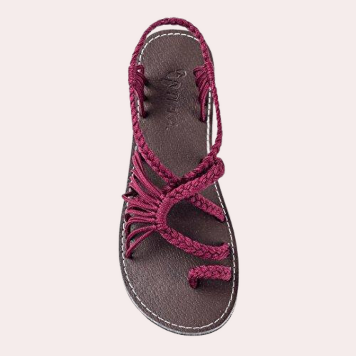 Valenzora | Lightweight flat strappy sandals with an open toe design for comfort