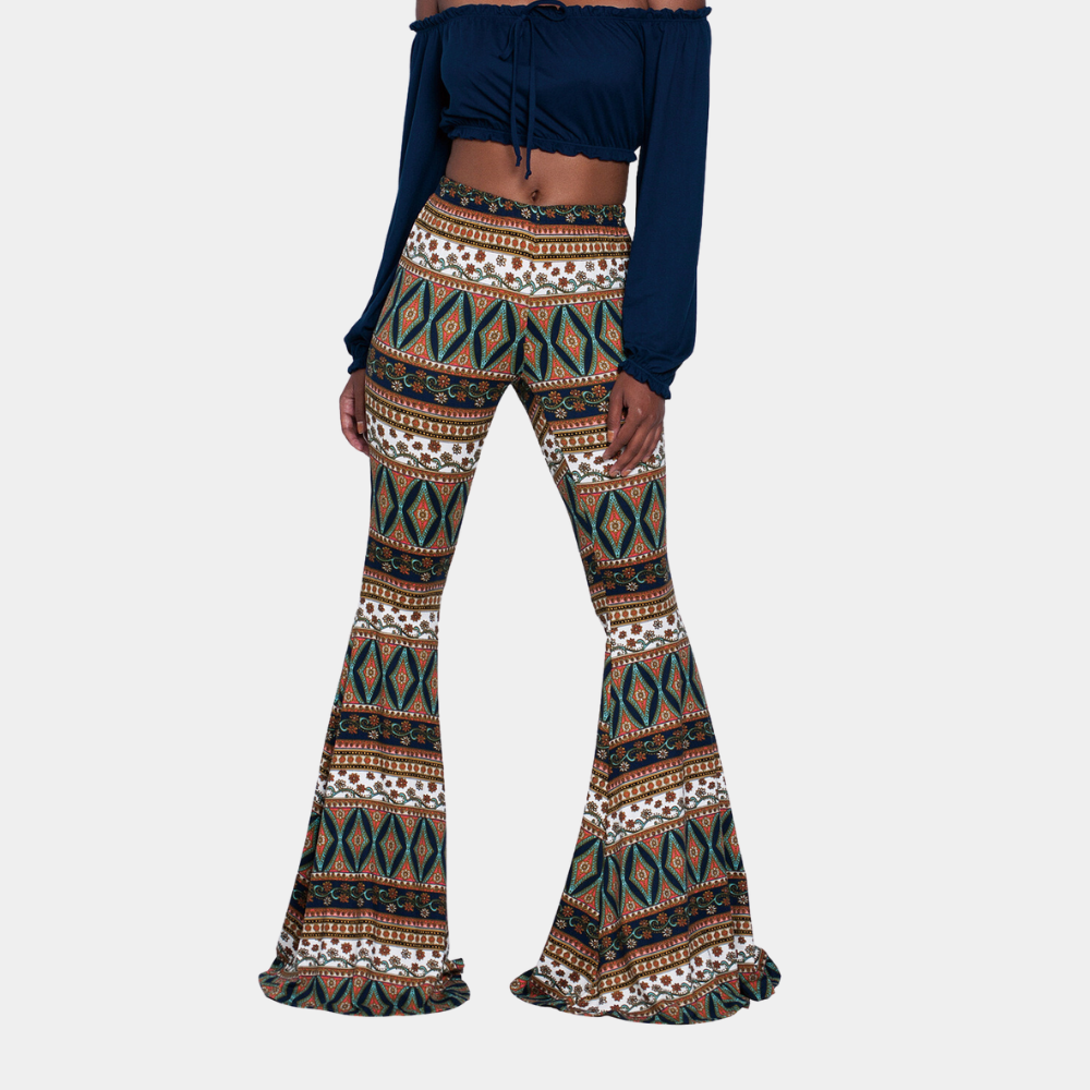 Valenzora | Trousers with modern print for women