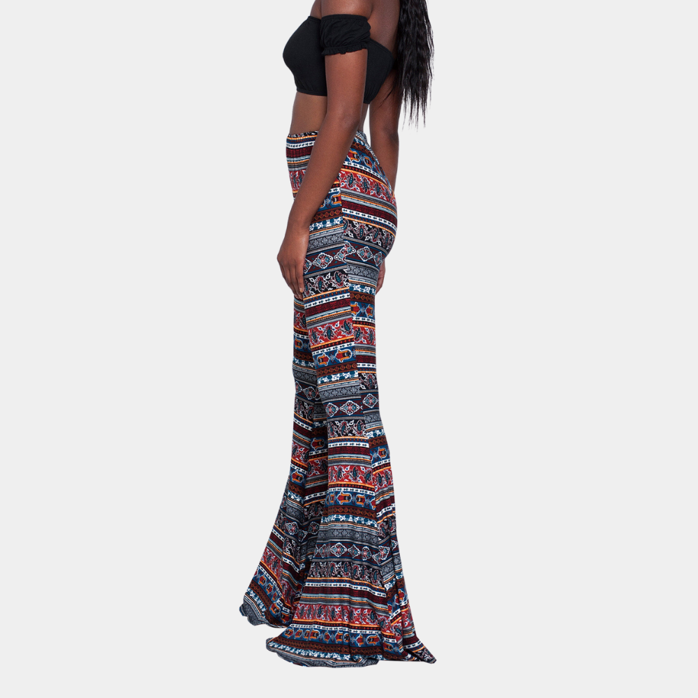 Valenzora | Trousers with modern print for women