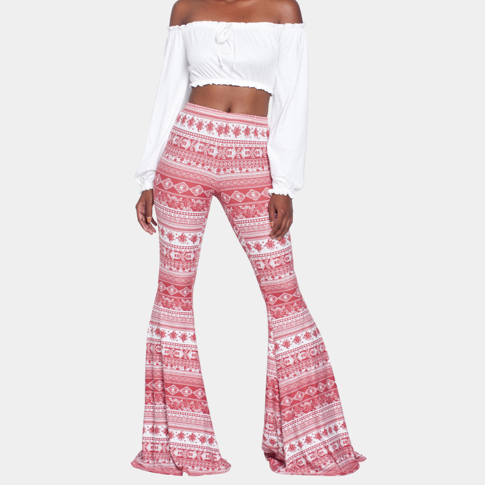 Valenzora | Trousers with modern print for women