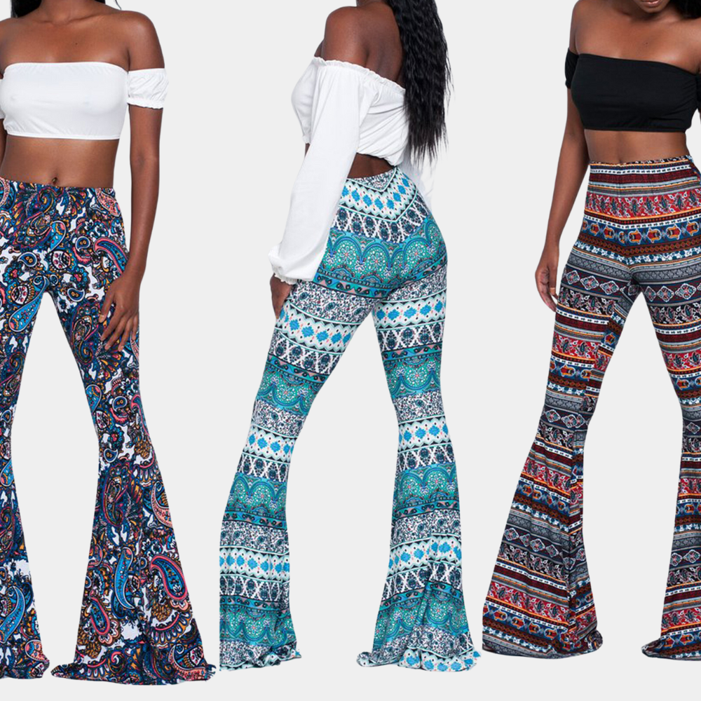 Valenzora | Trousers with modern print for women
