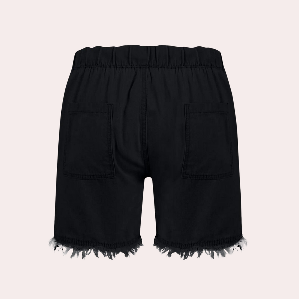 Valenzora | Easy-fit fringed denim shorts for women