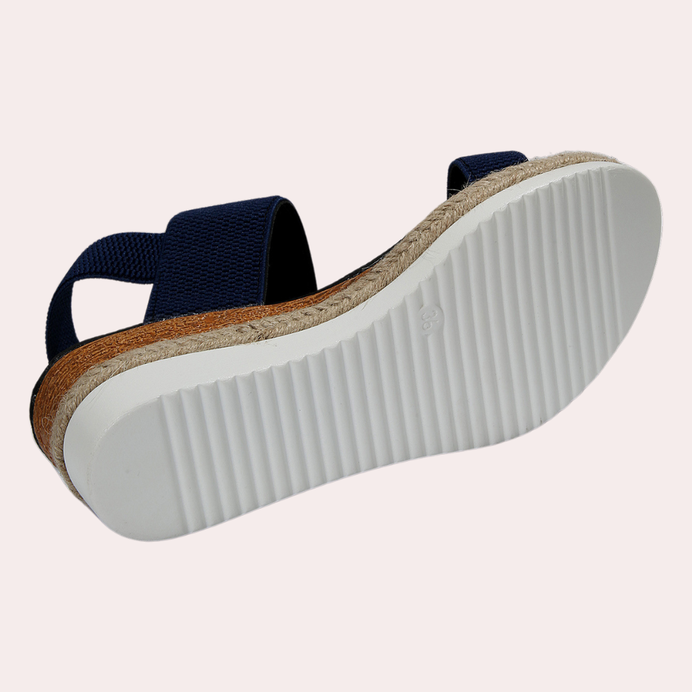 Valenzora | Damen Freizeit Keilsandalen mit doppelten Riemen