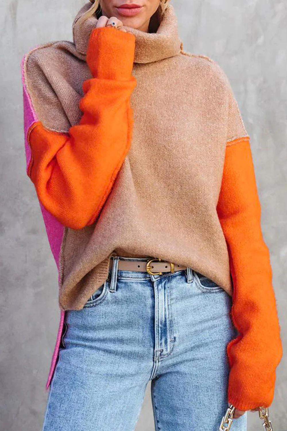 Valenzora – Color block sweaters are a winter trend