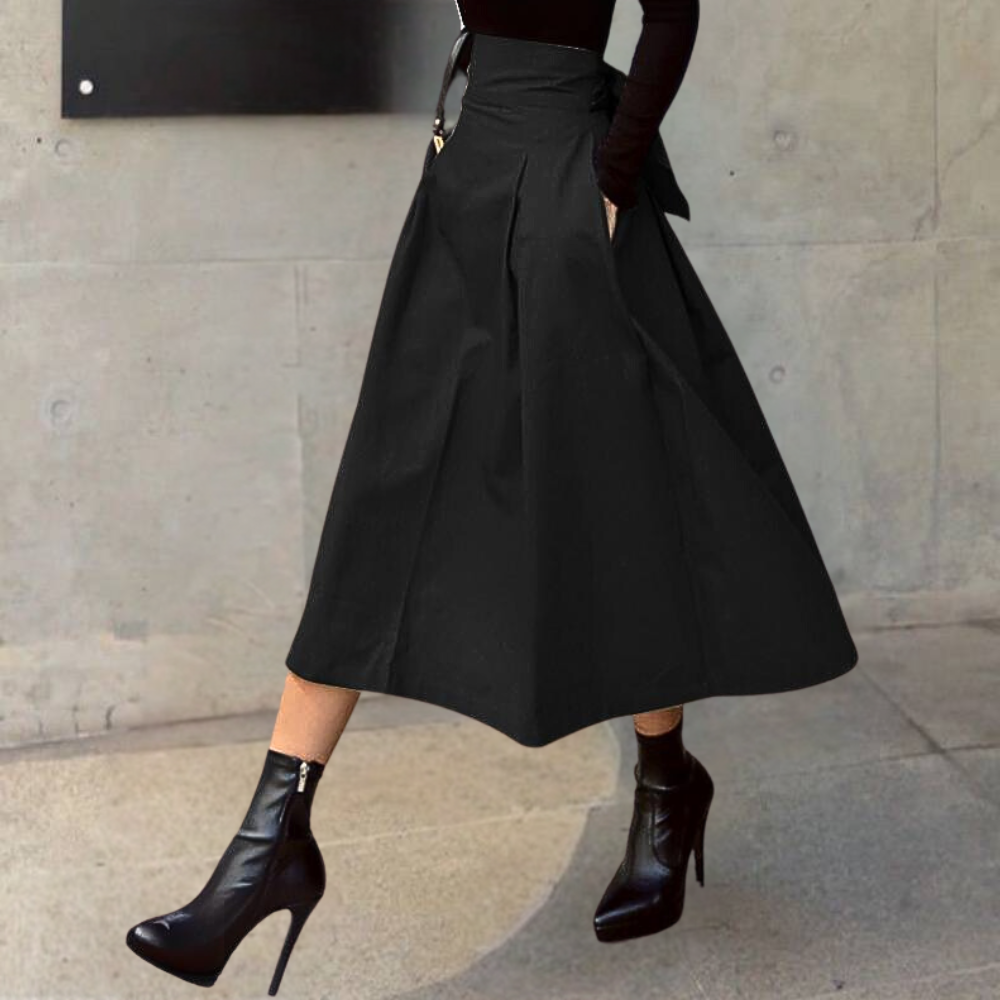Valenzora | Damen-Rock mit hoher Taille und Schleife