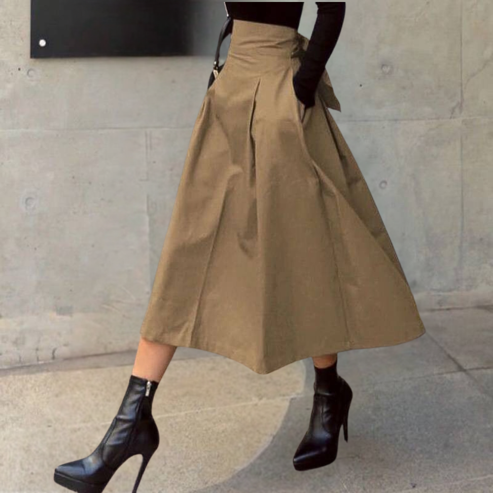 Valenzora | Damen-Rock mit hoher Taille und Schleife