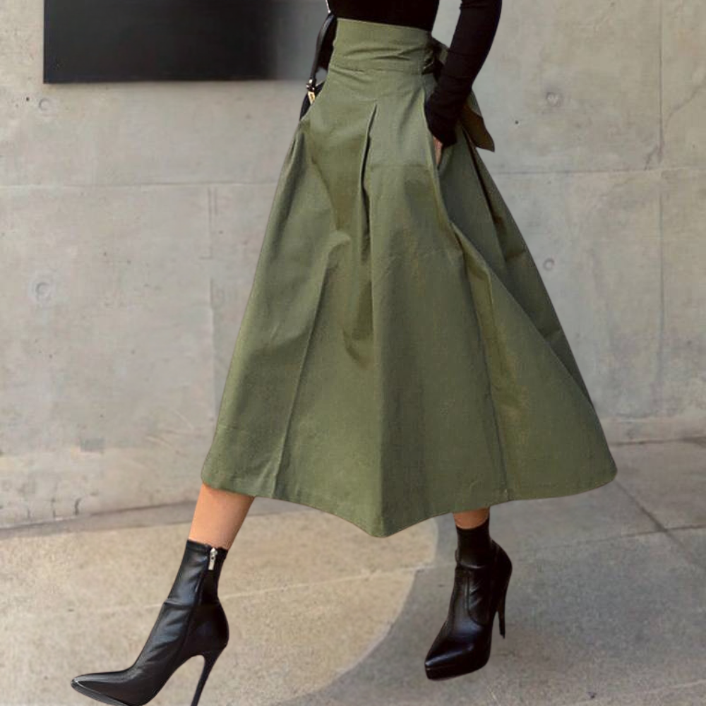 Valenzora | Damen-Rock mit hoher Taille und Schleife