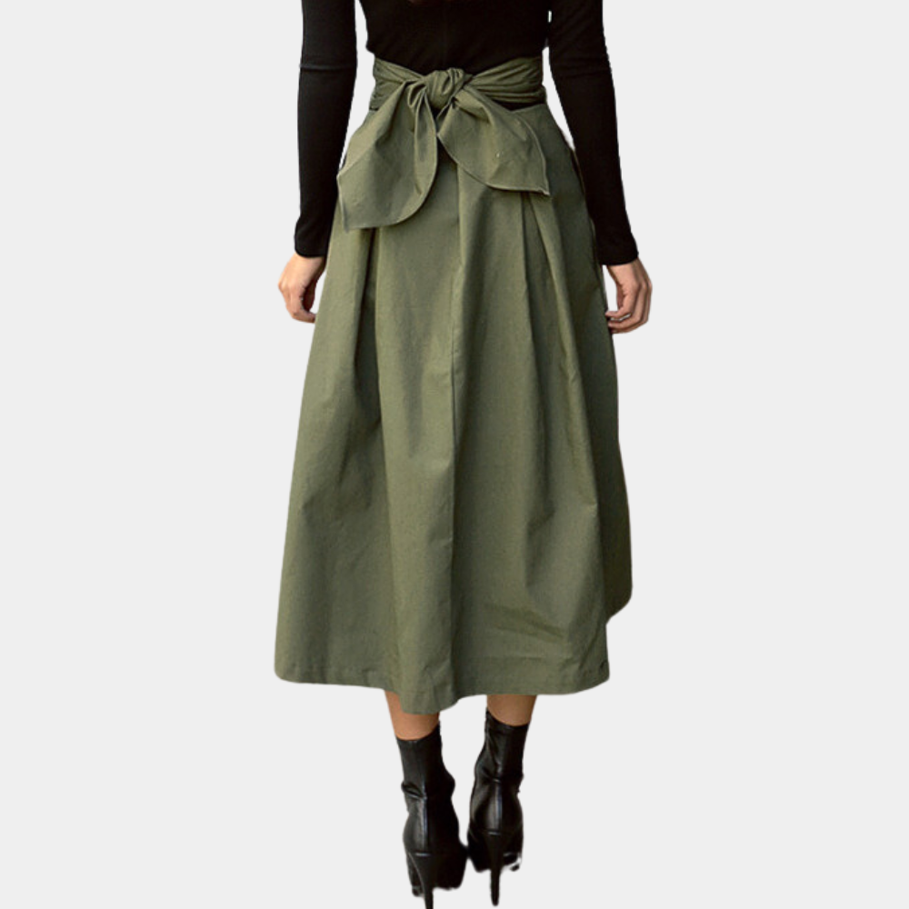 Valenzora | Damen-Rock mit hoher Taille und Schleife