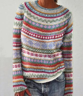 Valenzora | Bunter Modepullover