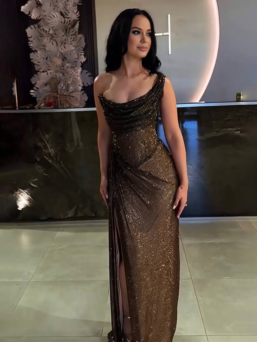 Valenzora | Long Fitted Irregular Side Slit Sleeveless Elegant Women's Ball Prom Evening Dress