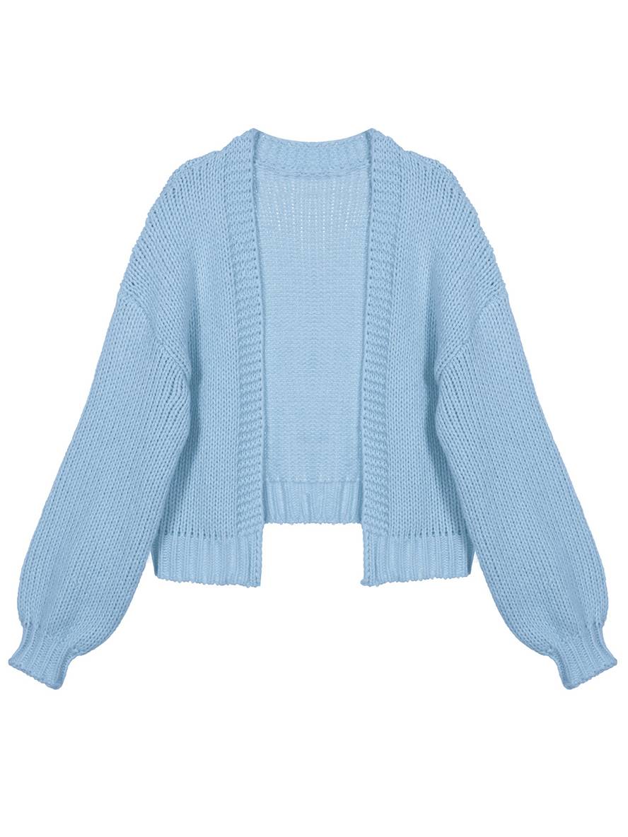 Valenzora | Grobe Strickjacke, unifarben mit überschnittenen Schultern, Langarm, Damen, elegant, lässig, weit, Oversize-Blouson