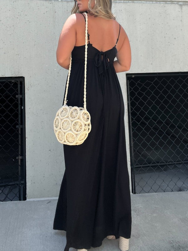 Valenzora | Jumpsuit with V-neck and wide straps