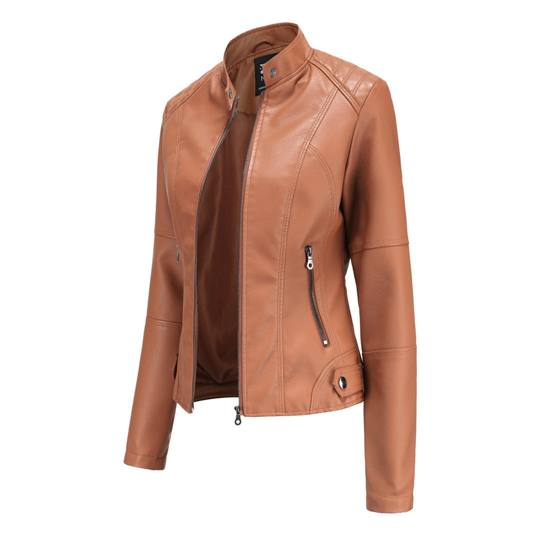 Valenzora | Classic leather biker jacket