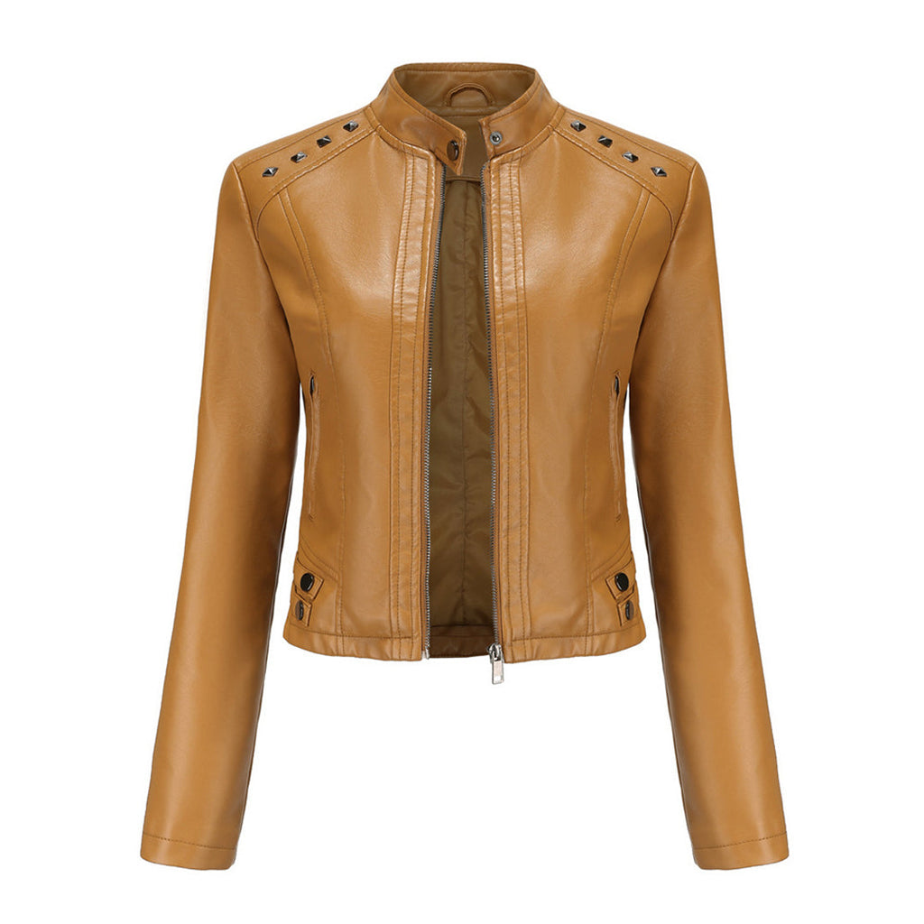 Valenzora | Elegante Lederjacke mit einzigartigen Details für Damen
