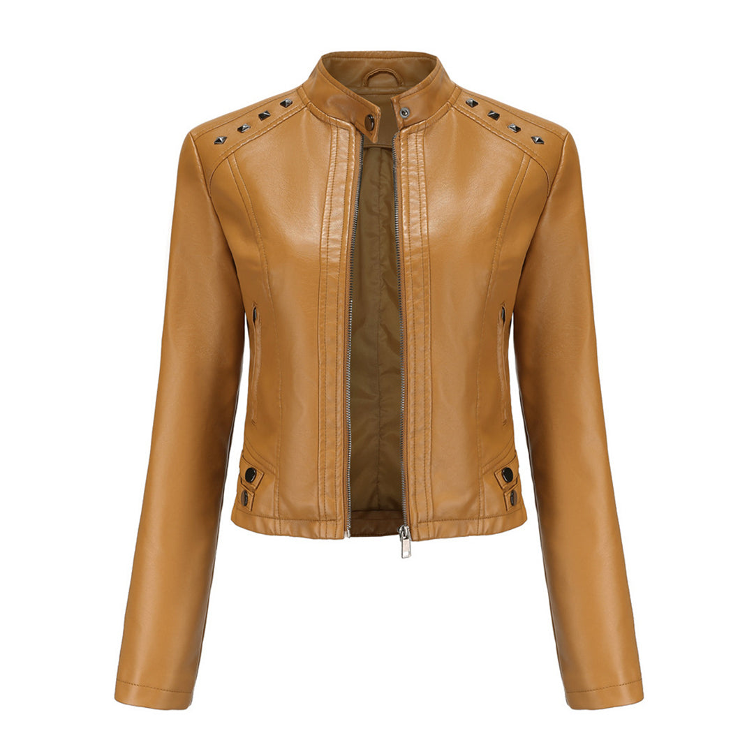 Valenzora | Elegante Lederjacke mit einzigartigen Details für Damen
