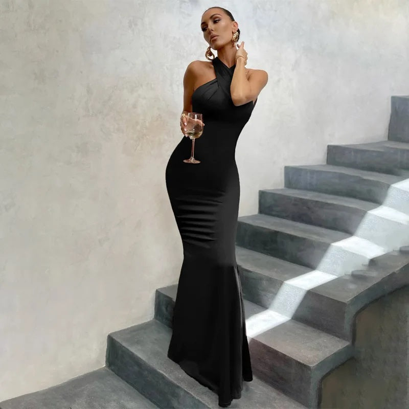 ärmelloses Kreuz-Madi-Kleid