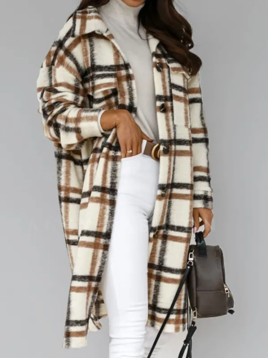 Valenzora Checked wool coat