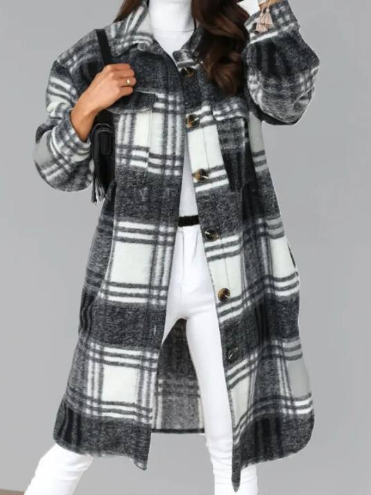 Valenzora Checked wool coat