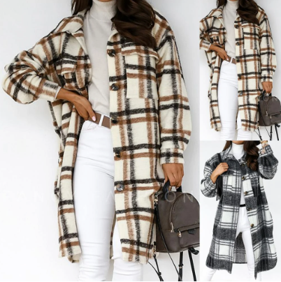 Valenzora Checked wool coat