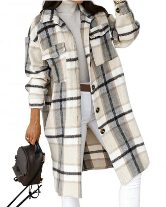 Valenzora Checked wool coat