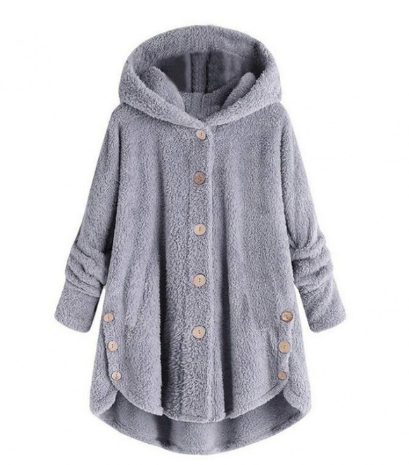 Valenzora Kapuzenmantel für Damen aus warmer Wolle.