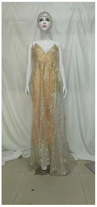 Valenzora | Women's Dresses Shiny Lace Sling V-Neck Slit Dress