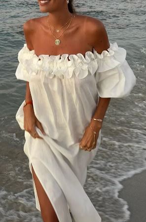 Valenzora - Midi dress with ruffles