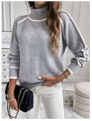 Luxurious olive green knit sweater