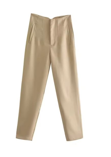 Valenzora Vintage trousers with straight zipper and high waist