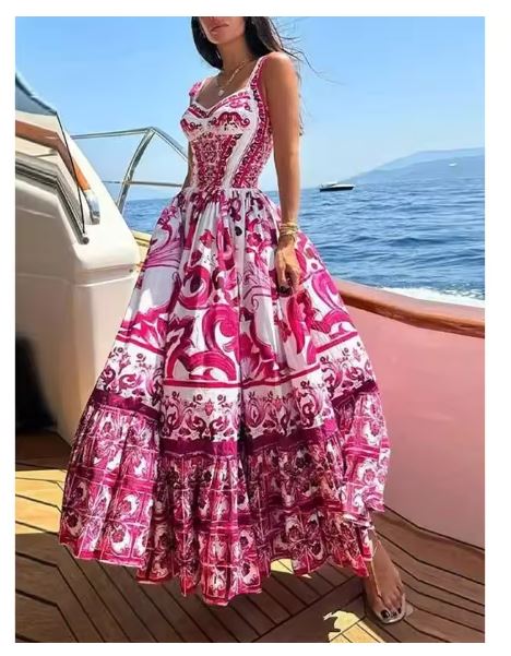 Valenzora | Elegant floral midi dress