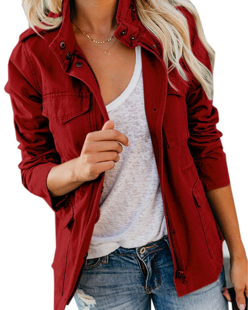 Valenzora | Jacket with pockets, zipper, short jacket, women's jacket