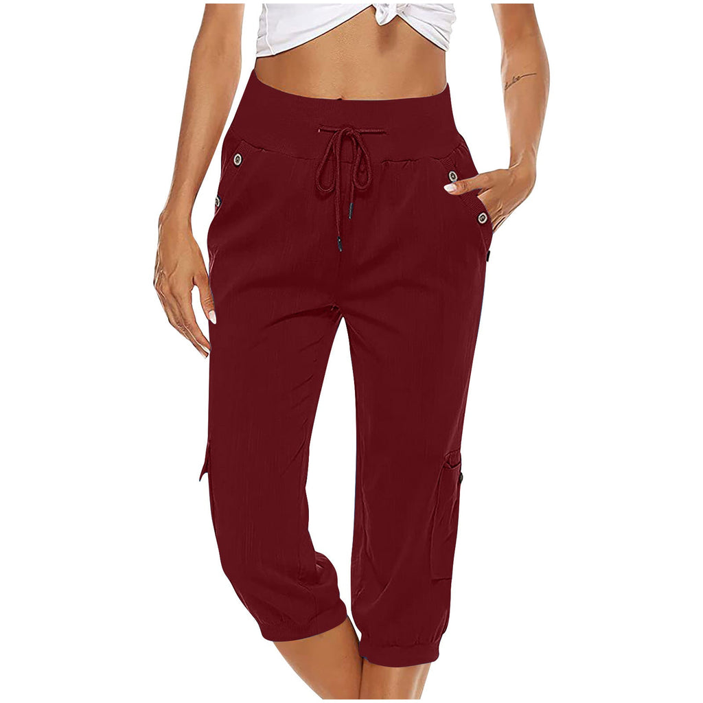 Valenzora | Elastic waistband capri pants women's clothing
