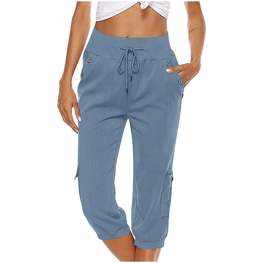 Valenzora | Elastic waistband capri pants women's clothing