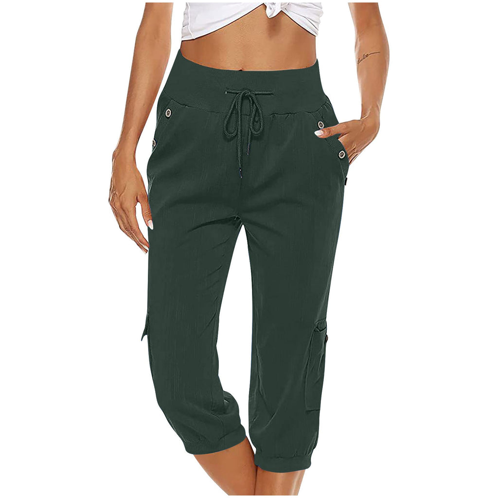 Valenzora | Elastic waistband capri pants women's clothing
