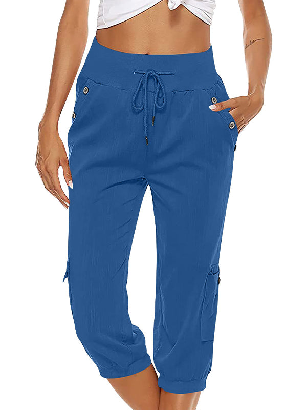 Valenzora | Elastic waistband capri pants women's clothing