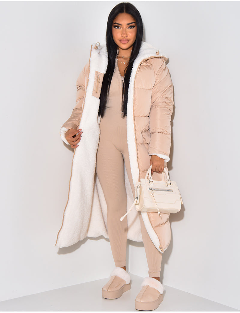 Valenzora | Warm lined winter jacket for women - Reversible fleece jacket
