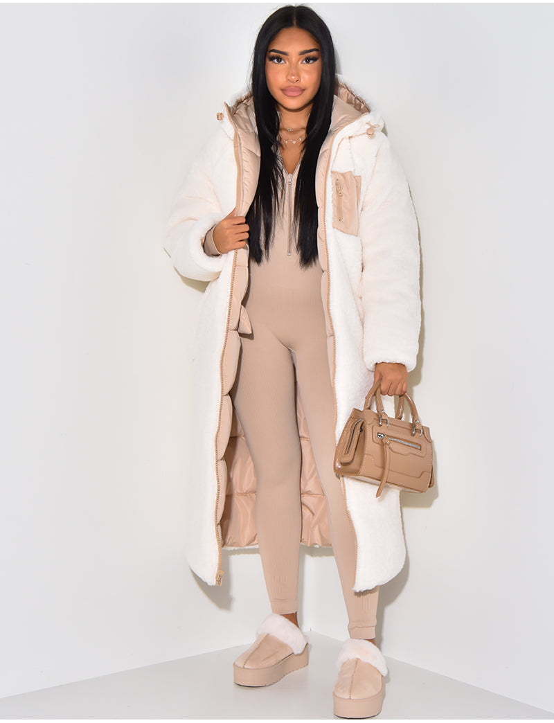Valenzora | Warm lined winter jacket for women - Reversible fleece jacket
