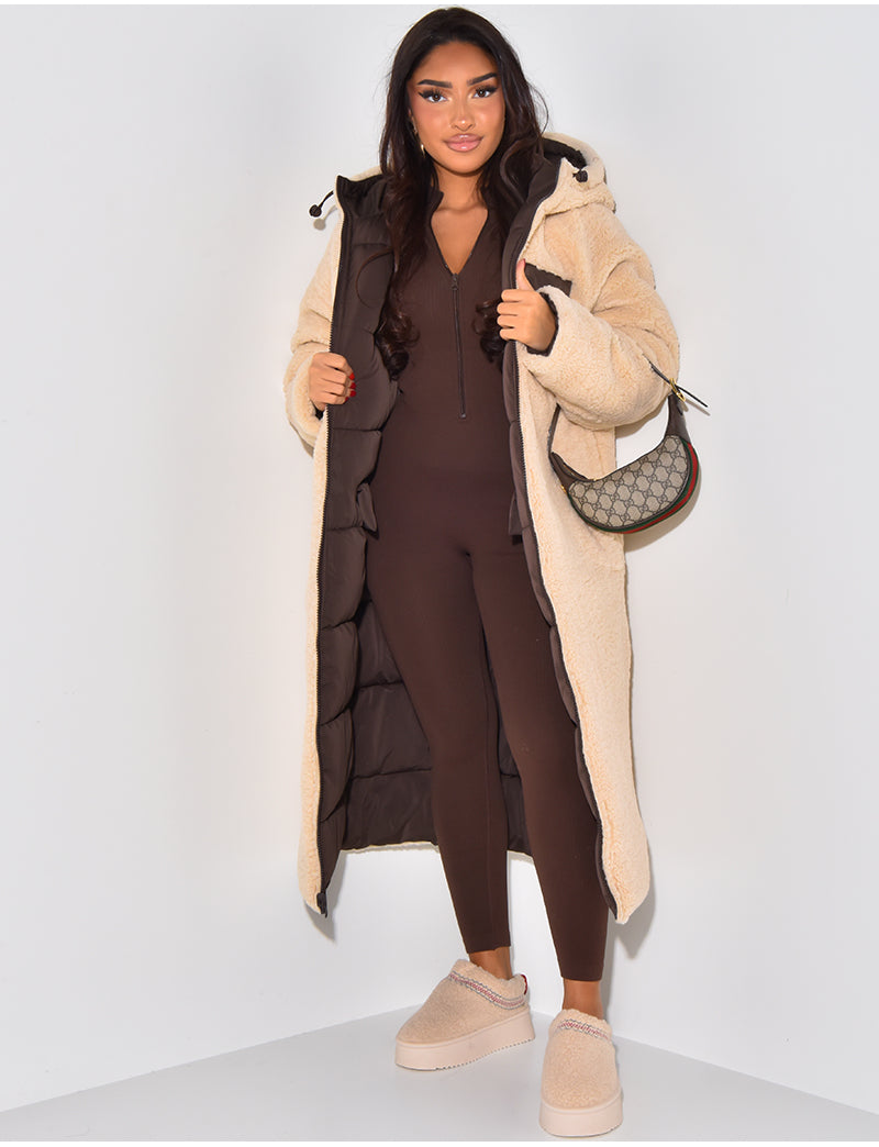Valenzora | Warm lined winter jacket for women - Reversible fleece jacket