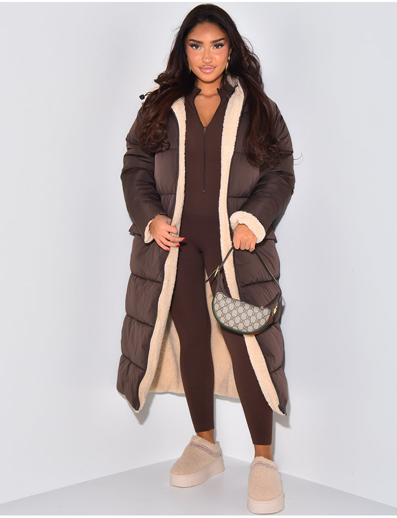 Valenzora | Warm lined winter jacket for women - Reversible fleece jacket