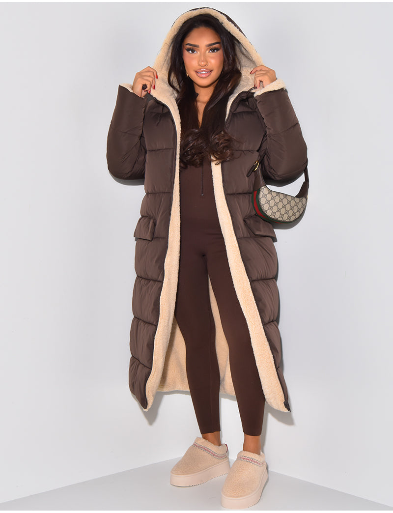 Valenzora | Warm lined winter jacket for women - Reversible fleece jacket