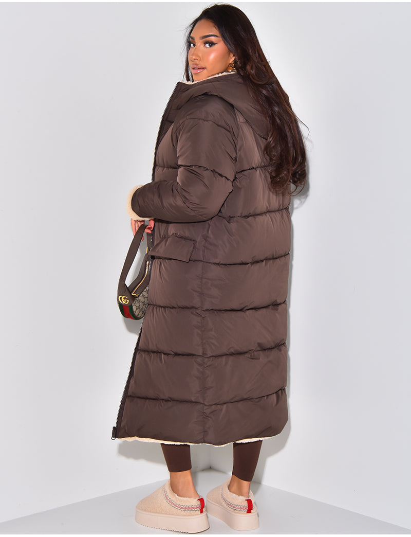 Valenzora | Warm lined winter jacket for women - Reversible fleece jacket