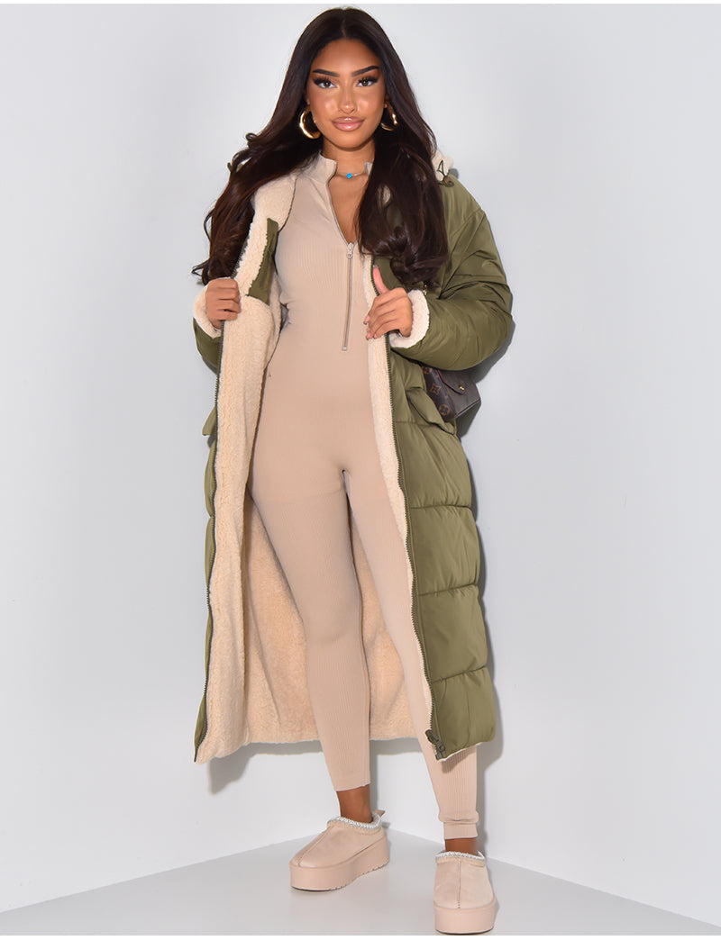 Valenzora | Warm lined winter jacket for women - Reversible fleece jacket